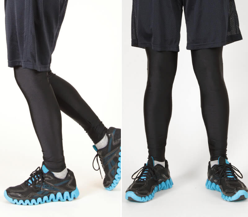 ラッシュガード レギンス メンズ 2枚セット M-L〜3L (スポーツ スパッツ 10分丈 インナー 黒 uvカット スイムレギンス)(送料無料)