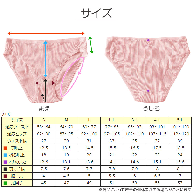 ショーツ 綿100% レディース リブ 綿 コットン ハーフショーツ S〜5L 浅め 下着 ll 3l 4l 大きいサイズ 女性 婦人 肌着 シンプル 無地 インナー ローライズ
