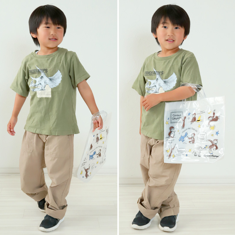 おさるのジョージ プールバッグ 手提げバッグ ジョージ 約36×29×10cm ビーチバッグ ビニールバッグ スイムバッグ ショルダー 子供 水泳 水着入れ スポーツ