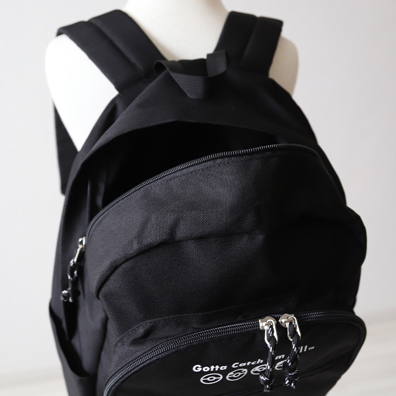 ポケモン リュック リュックサック 黒 ポケットモンスター デイバッグ 約28×43×16cm 子供 レディース キッズ 大人 シンプル 学童 塾 かわいい (送料無料)