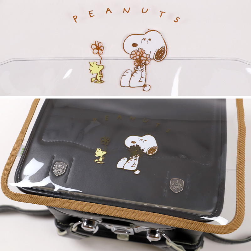 ランドセルカバー スヌーピー ウッドストック 女の子 透明 雨 キズ キャメル まもるちゃん LL ランドセル ランドセル用 透明カブセカバー 通学 人気 入学 (在庫限り)