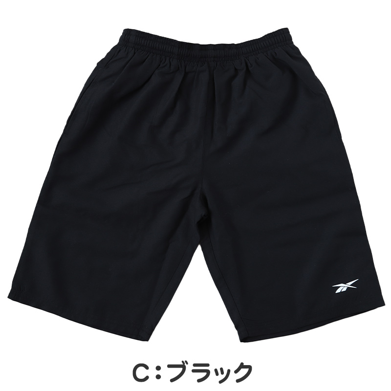 スクール水着 男の子 サーフパンツ キッズ シンプル Reebok 130cm〜170cm ミドル丈 水泳 海 プール 男児 男子 ジュニア 海パン 黒 紺