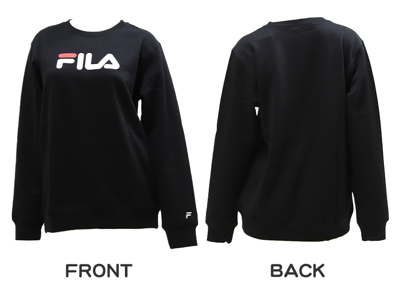 レディース トレーナー 裏起毛 スウェット シャツ 冬 長袖 FILA フィラ M〜LL トップス 女性 女子 冬服 暖かい あったか ロゴ カジュアル シンプル (在庫限り)