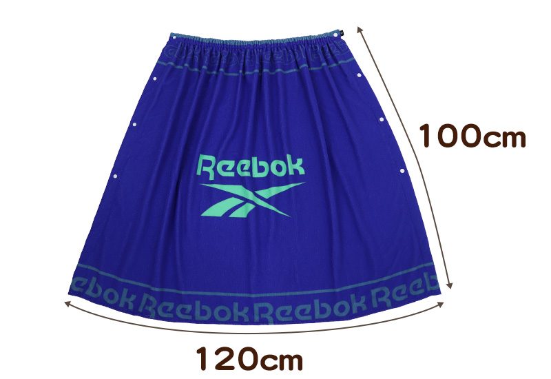 ラップタオル 100cm 巻きタオル キッズ 男の子 男子 プール タオル Reebok 100cm丈 ビーチタオル バスタオル 小学生 水泳 子供 ジュニア 吸水