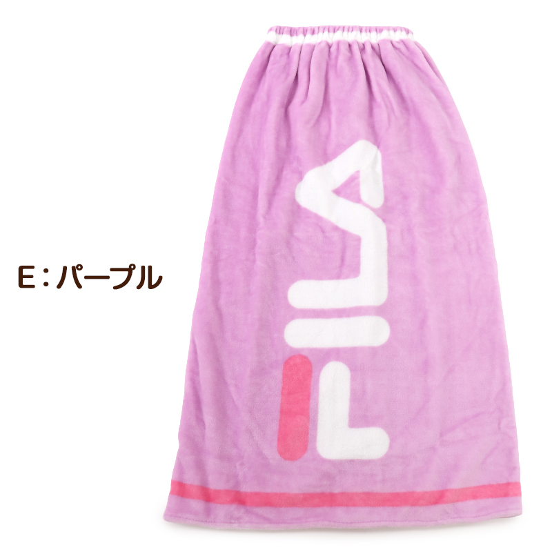 ラップタオル 巻きタオル 100cm キッズ FILA ボーダー カラフル プール タオル 子供 女の子 ビーチタオル バスタオル 小学生 水泳 ジュニア 吸水