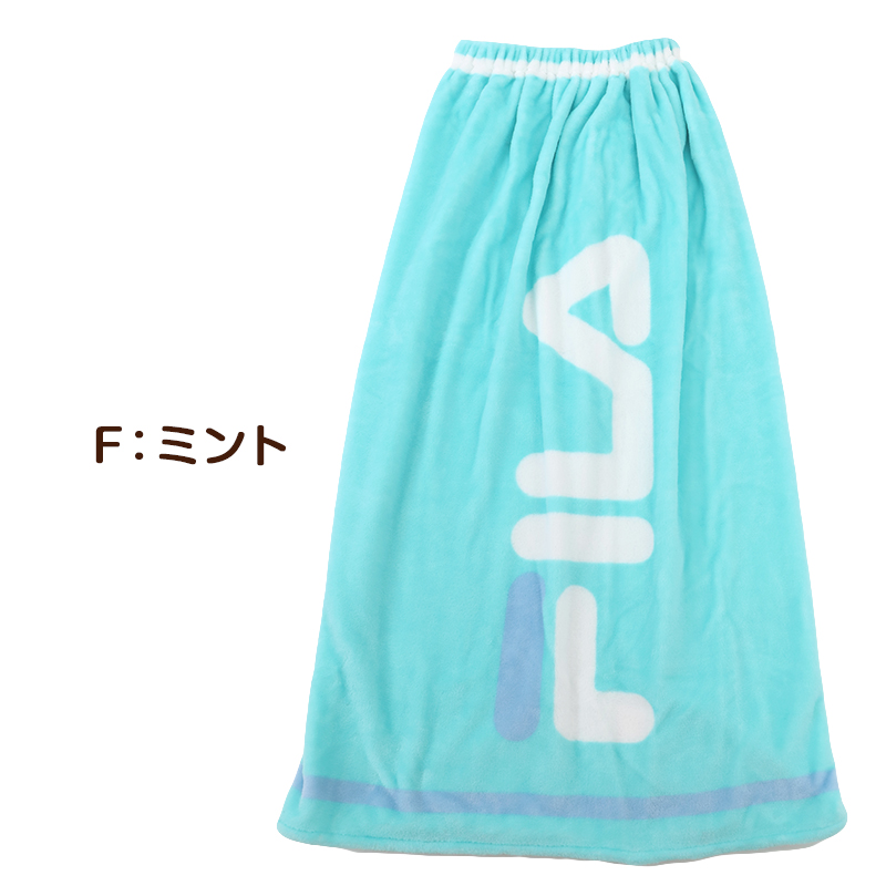 ラップタオル 巻きタオル 100cm キッズ FILA ボーダー カラフル プール タオル 子供 女の子 ビーチタオル バスタオル 小学生 水泳 ジュニア 吸水