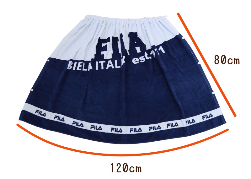 プールタオル ラップタオル 男の子 女の子 まきまきタオル 綿100% FILA 80cm 80 ビーチタオル バスタオル 小学生 プール 水泳 男子 キッズ 子供 ジュニア 吸水 (在庫限り)