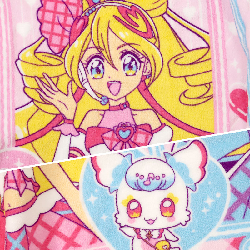ラップタオル 巻きタオル プリキュア 綿100 60cm (ビーチタオル バスタオル プール 小学生 水泳 女子 女の子 吸水 着替えタオル 子ども) (在庫限り)