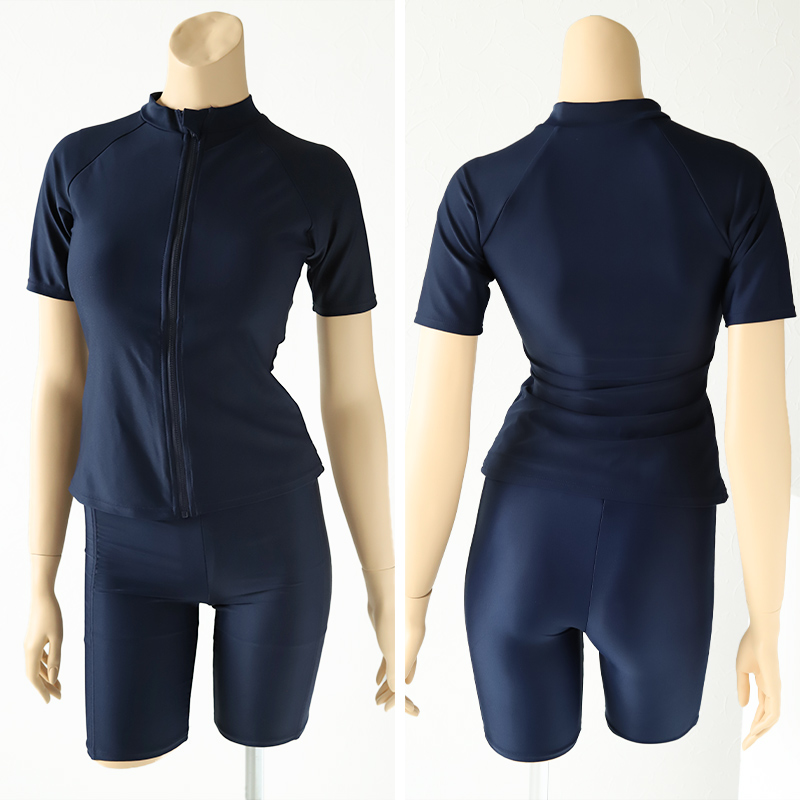 ニッキー スクール水着 セパレート 中学生 女の子 ラッシュガード 上下