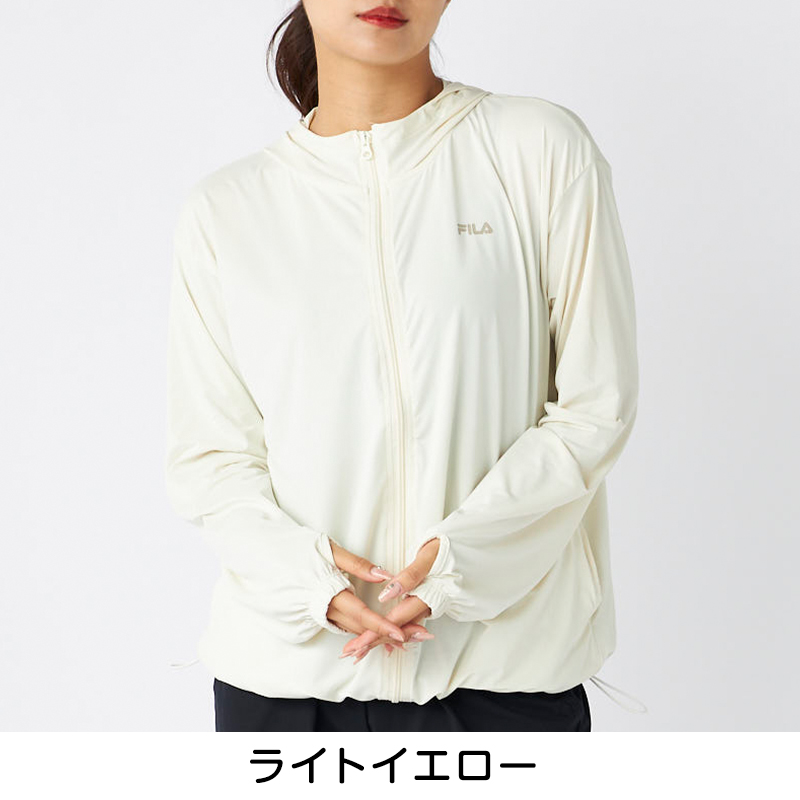 FILA UVパーカー レディース 接触冷感 ラッシュパーカー UVカット パーカー 吸汗速乾 紫外線対策 日焼け対策 冷感パーカー ラッシュガード フード付き M L LL