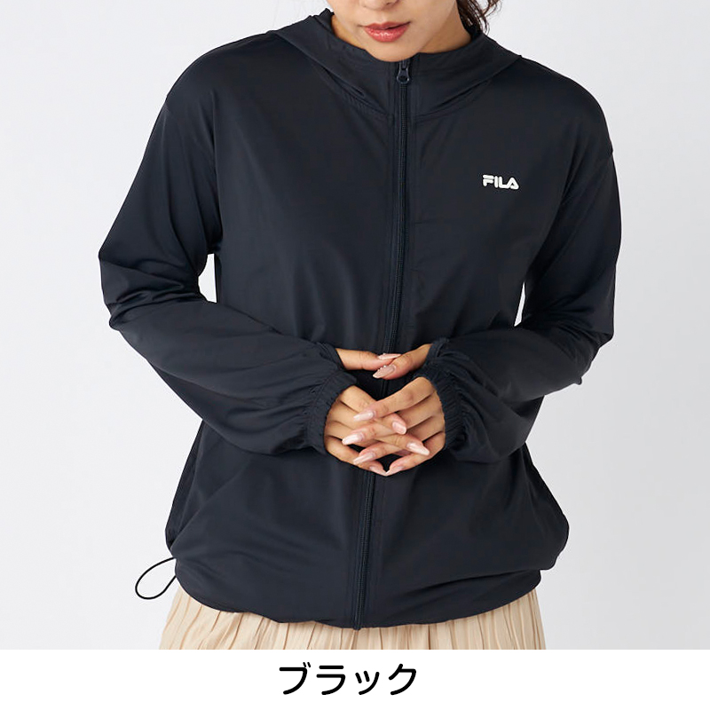 FILA UVパーカー レディース 接触冷感 ラッシュパーカー UVカット パーカー 吸汗速乾 紫外線対策 日焼け対策 冷感パーカー ラッシュガード フード付き M L LL