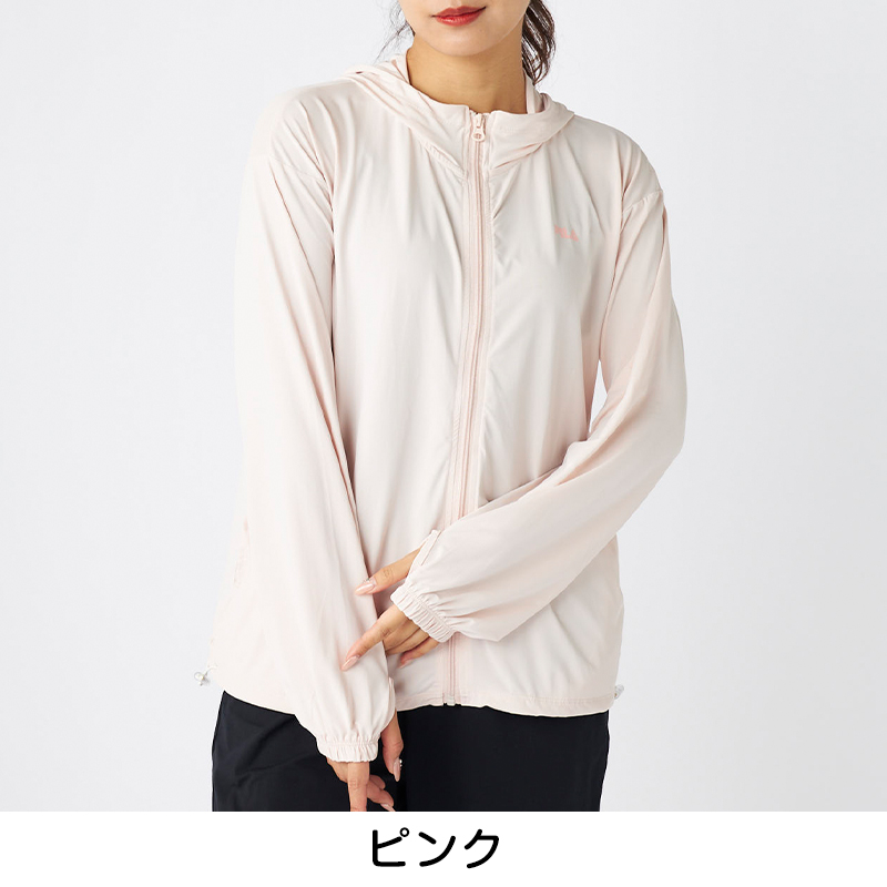FILA UVパーカー レディース 接触冷感 ラッシュパーカー UVカット パーカー 吸汗速乾 紫外線対策 日焼け対策 冷感パーカー ラッシュガード フード付き M L LL
