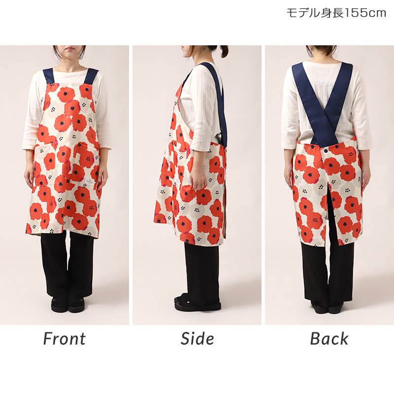 Wpc patterns エプロン レディース はっ水 フリークロス M-L かぶるだけ おしゃれ 撥水 ポケット付き キッチンエプロン かわいい 柄 家事