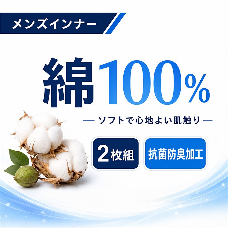 メンズ ブリーフ 綿素材 抗菌防臭 2枚組 前開き 天スパン 薄手 CARON