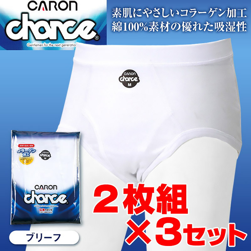 メンズ ブリーフパンツ 綿100％ 下着 2枚組×3セット M〜LL (ブリーフ パンツ 肌着 紳士肌着 インナー インナーウェアー 男性 紳士 キャロン M L LL) (取寄せ)