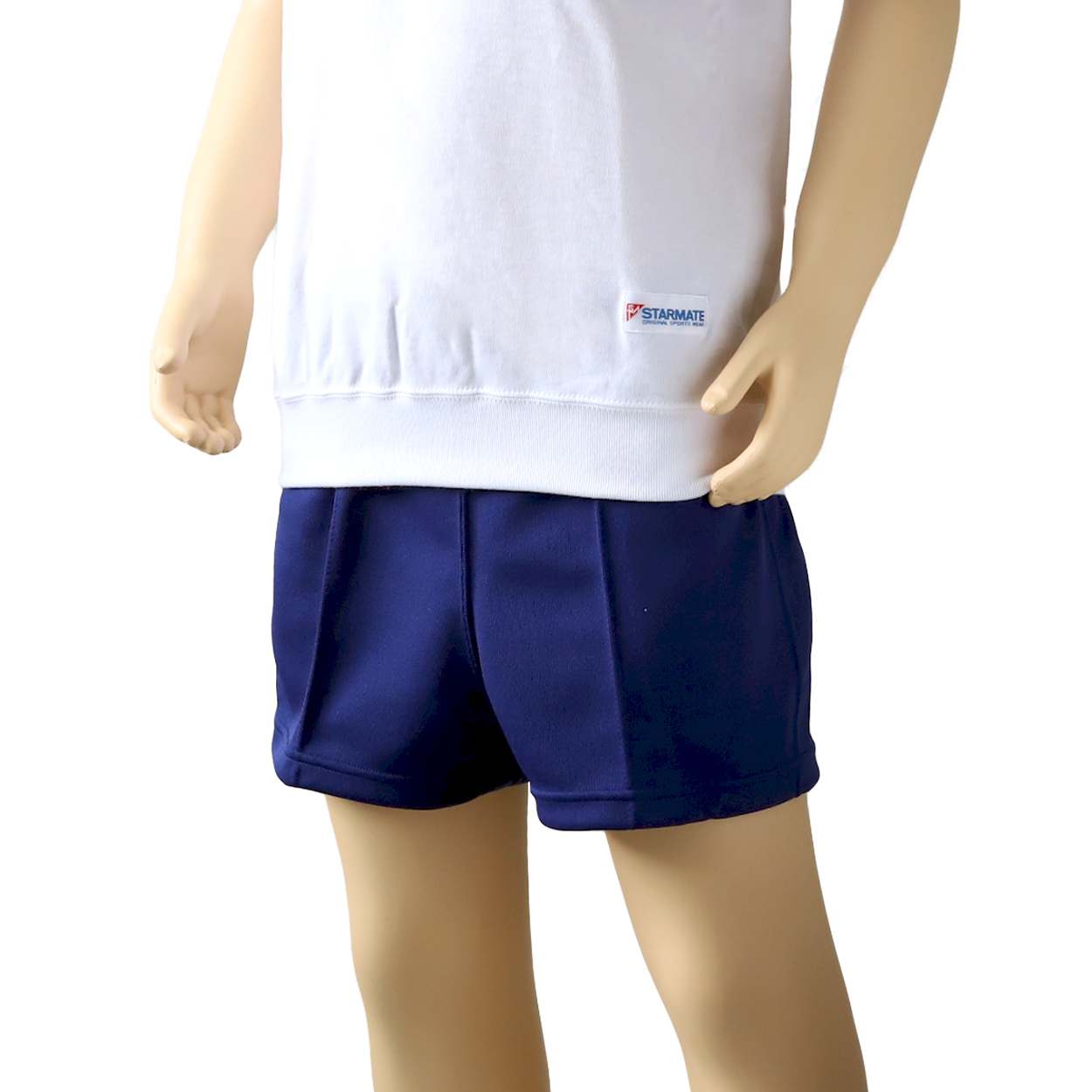 体操服 短パン 半ズボン ショートパンツ スクール 体操着 tシャツ 白 コットン 綿 小学生 体育 120〜150cm (男女兼用 男の子 女の子 キッズ こども)