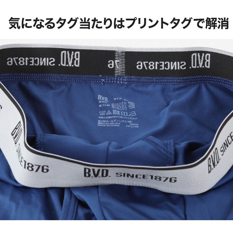 BVD ボクサーパンツ メンズ 前開き M L LL bvd ライトフィット ロング丈 吸水速乾 さらさら サラサラ ストレッチ 下着 肌着 インナー ボクサーブリーフ