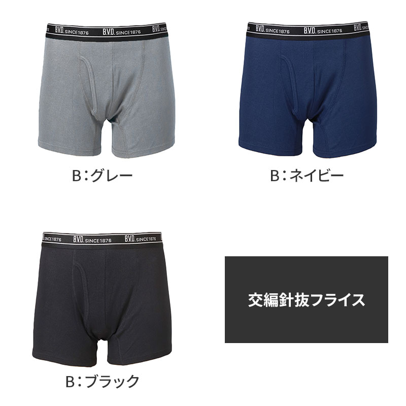 BVD ボクサーパンツ メンズ 前開き 吸水速乾 M L LL ドライ インナー 下着 肌着 アンダーウェア ボクサーブリーフ ライトフィット 定番 快適 紳士 男性