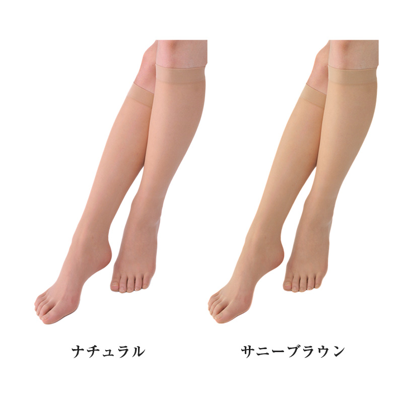5本指 ストッキング ひざ下 着圧 レディース 伝線しにくい 抗菌 防臭加工 22-25cm 膝下丈 五本指 引き締め 美脚 蒸れにくい ムレ対策
