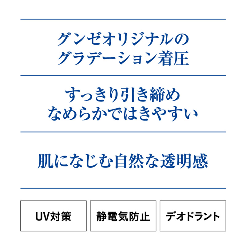 グンゼ サブリナ 着圧ストッキング 足首13hPa レディース S-M〜L-LL (締め付けない 伝線しにくい 長時間 楽 ズレ落ち マチ付き 引き締め パンスト)