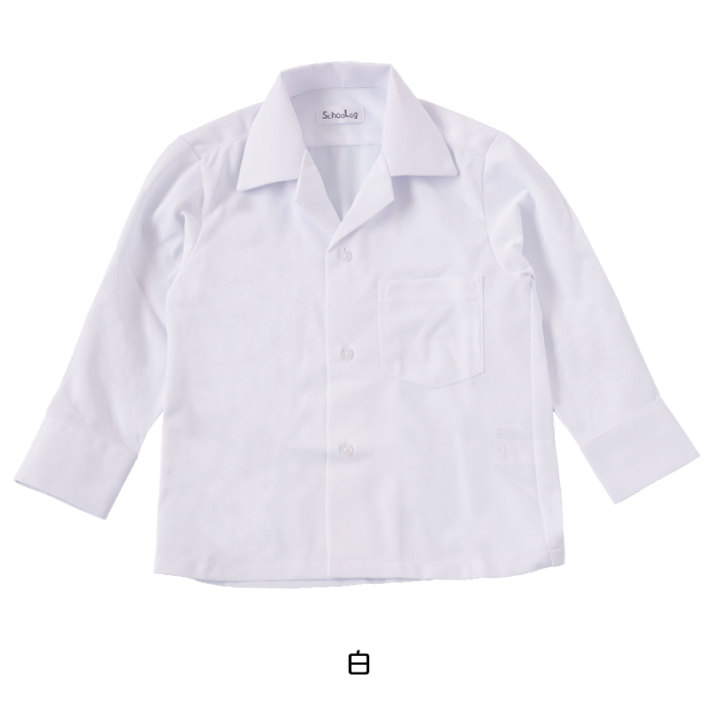 ストレッチ スクールシャツ 長袖 男子 開襟シャツ 110cmA〜180cmB B体 学生服 ワイシャツ 中学生 高校生 男の子 制服 シャツ ノーアイロン Yシャツ