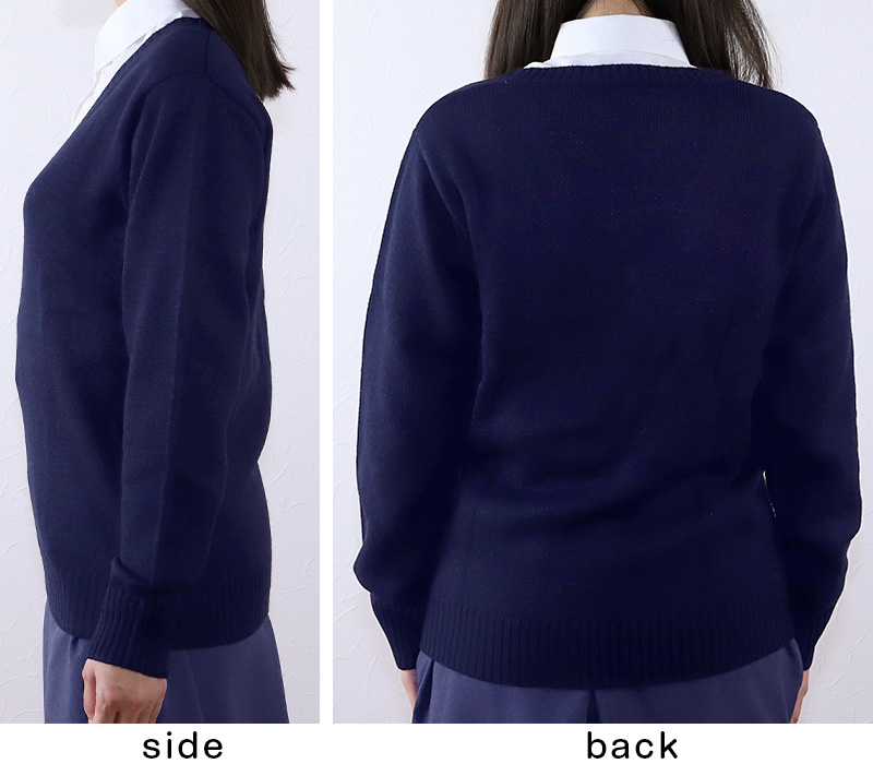 スクールセーター 女子 高校生 制服 ニット セーター 学生 Vネック S〜3L 洗える 中学生 ウール 学校 無地 紺 ベージュ 大きいサイズ 冬 秋 (在庫限り)