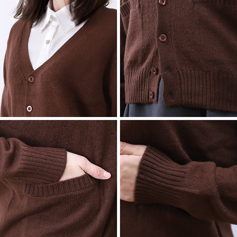 スクールカーディガン 女子 高校生 ウール 暖かい 洗える S〜3L ゆったり 制服 冬 ニット 洗える スクール カーディガン 学生 グレー ベージュ (在庫限り)