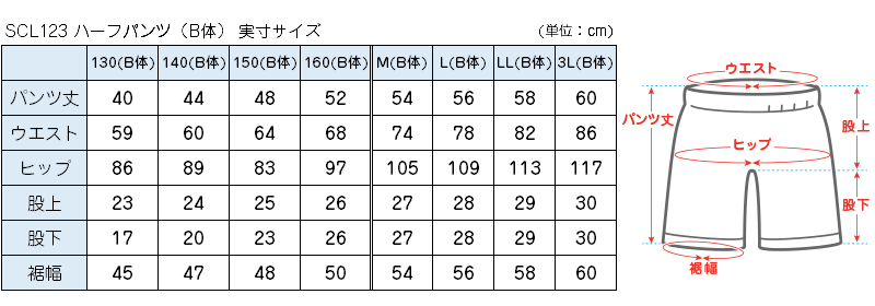 体操服 ハーフパンツ 短パン 体操着 大きいサイズ M〜3L B体 (ゆったり 半ズボン 子供 小学生 小学校 中学生 高校生 学校 スクール 大きめ) (送料無料)