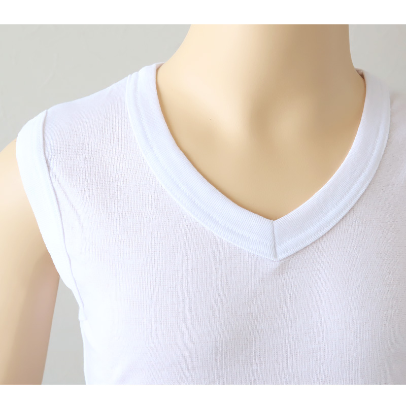 サーフシャツ タンクトップ インナー 男児 男の子 白 肌着 2枚組 100cm〜160cm (ｖネック ノースリーブ 男子 子ども 下着 スリーブレス)