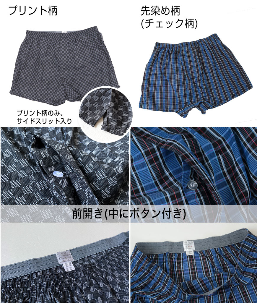 トランクス 綿100% 前開き 大きいサイズ 2枚組 6L〜8L (下着 綿 パンツ メンズ インナー ゆったり)