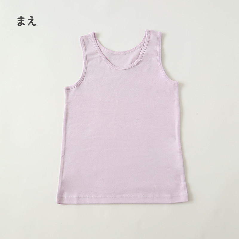 綿100％ タンクトップ タンク 胸二重 女の子 キッズ ジュニア 140cm〜160cm スクール インナー 小学生 中学生 肌着 スクール 胸2重 ガールズ 女児 140 150 160