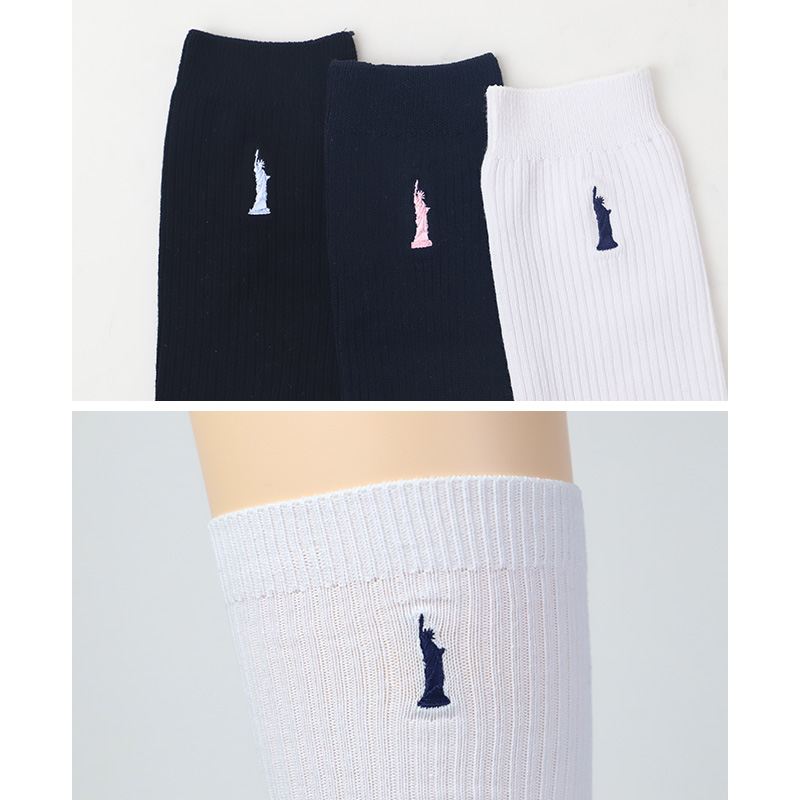 イーストボーイ 靴下 スクールソックス 女の子 32cm丈 ハイソックス ワンポイント 23 - 25cm 学生 通学 くつ下 くつした 小学生 中学生 高校生 EAST BOY