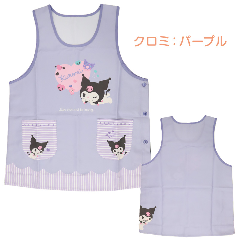 キャラクターエプロン 大きいサイズ レディース 保育士 かぶり エプロン ポケット付き ノンアイロン シワになりにくい LL-3L・3L-4L