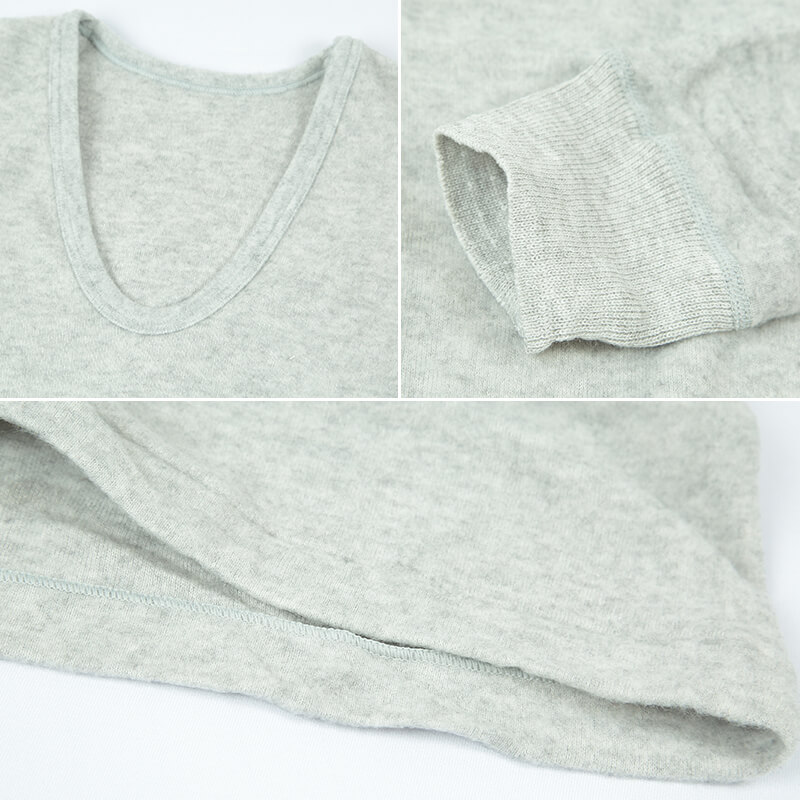 白鷺ニット 紳士 肌着 長袖 インナー カシミヤ入り M・L (メンズ