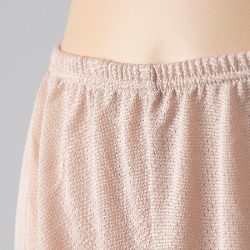 ペチパンツ 透け防止 ３分丈 ショート 蒸れない メッシュ 通気性 スカートの下に重ねて安心 ブラック 黒 ベージュ サラサラ 透けない 股ずれ防止 M L LL