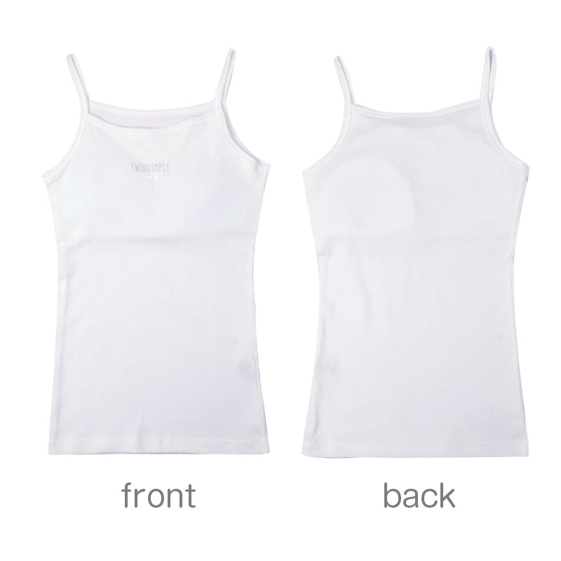 綿100％ キャミソール 胸二重 女の子 キッズ ジュニア 140cm 150cm 160cm 165cm インナー 小学生 中学生 肌着 胸2重 ガールズ カップ付き 取り外し可 日本製