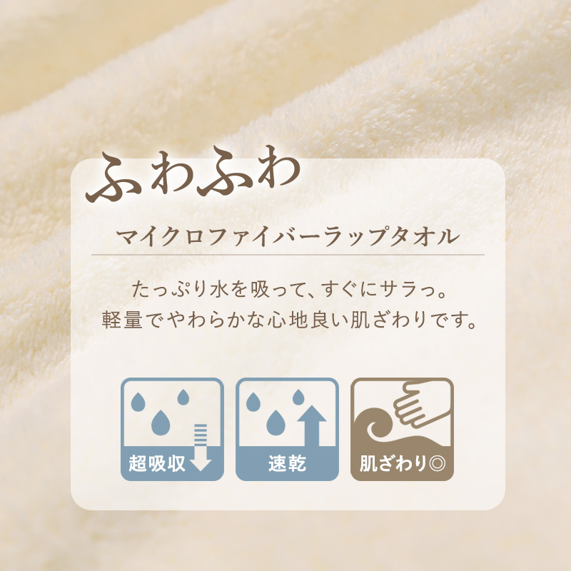 ラップタオル マイクロファイバー 大人用 レディース 前ボタン 速乾 吸水 軽量 100cm丈 120cm丈 大人 女性 ロング 長め プールタオル 巻きタオル