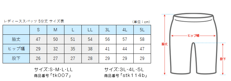 綿混 レディース 5分丈 スパッツ 3L〜5L (女性用 婦人 レギンス オーバーパンツ 下穿き 無地 ブラック 黒 綿混 インナーパンツ 五分丈 膝丈)