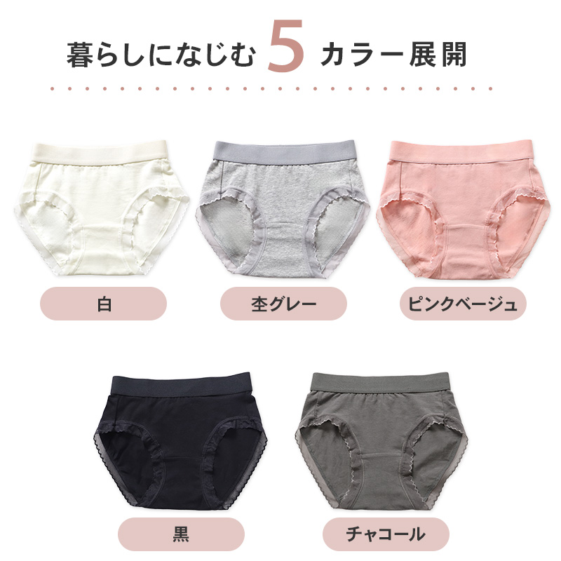 ショーツ レディース 綿 レース S M L LL 3L 4L 無地 パンツ コットン 大きいサイズ スタンダード シンプル ストレッチ インナー 女性 下着