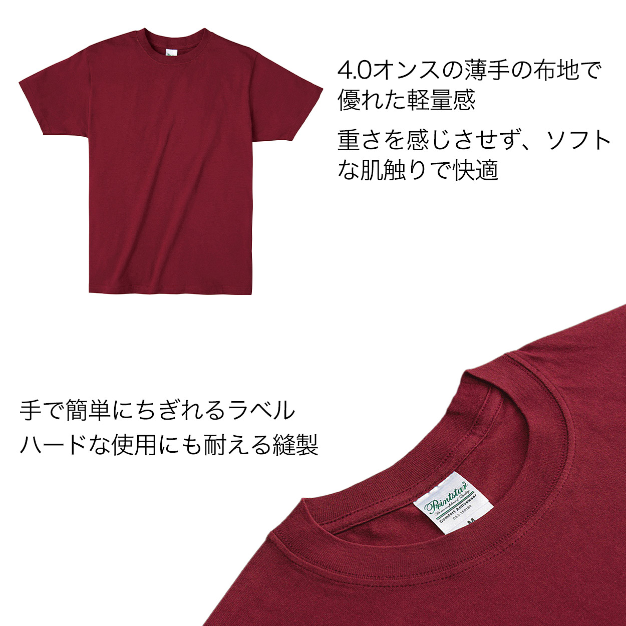 コレクション 半袖 tシャツ 重さ