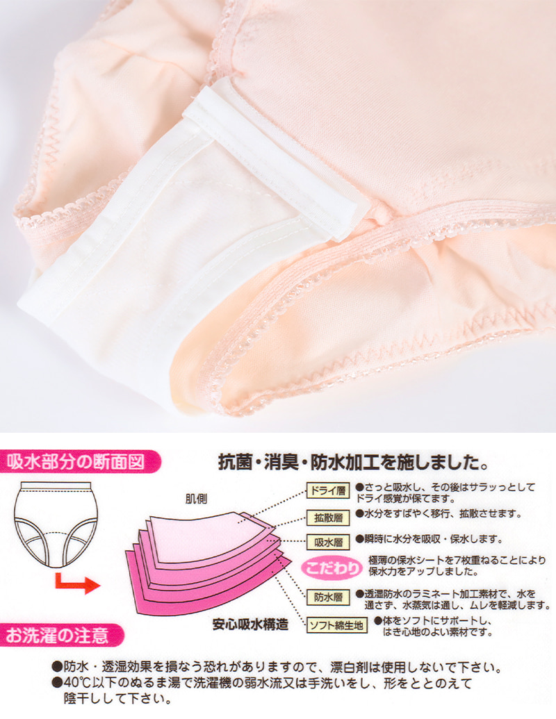 レディース 失禁フロントレースショーツ 20cc対応 M〜LL (レディース パンツ 尿漏れ)