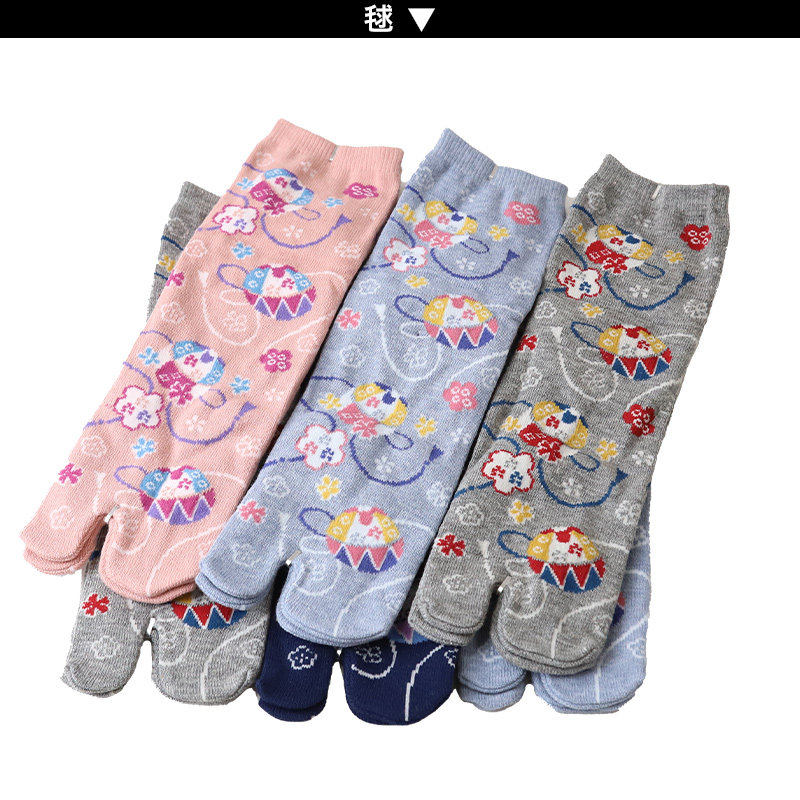 アウトレット 足袋ソックス 日本製 クルー丈 タビソックス 足袋靴下 6足組 22-25cm ソックス 綿混 足袋 くつ下 くつした 二股ソックス レディース (在庫限り)