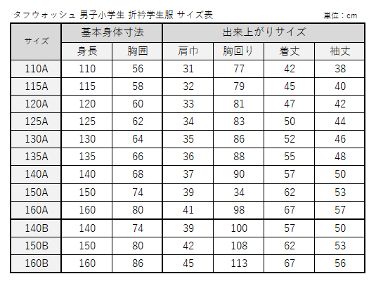 学生服 男子小学生 折衿学生服上衣A体 110cmA〜140cmA 丸洗いOK (送料無料) (取寄せ)