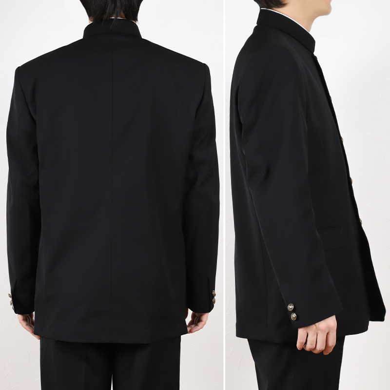 中学生 男子 学生服 上着 洗える 詰衿 ラウンドトリムカラー ドライウォッシュ 150cmB〜190cmB 制服 学校 学生 高校生 (送料無料) (取寄せ)