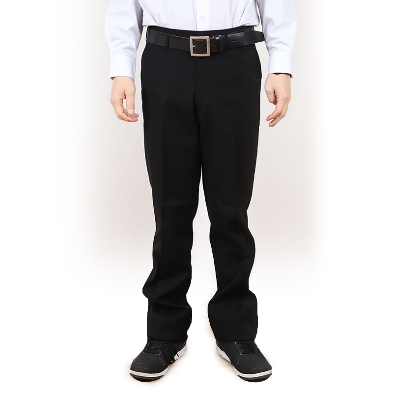 学生服 ズボン 洗濯機丸洗い ノータック 男子 ドライウォッシュ 70cm〜85cm 制服 学校 学生 スラックス 高校生 裾上げ無料 (送料無料) (取寄せ)