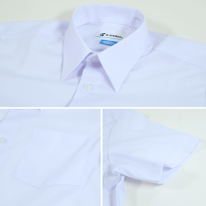 学生服 形態安定 男子 半袖カッターシャツ 100cmA〜160cmA 半袖シャツ 形態安定シャツ スクールシャツ 男子 男の子 学生 (取寄せ)