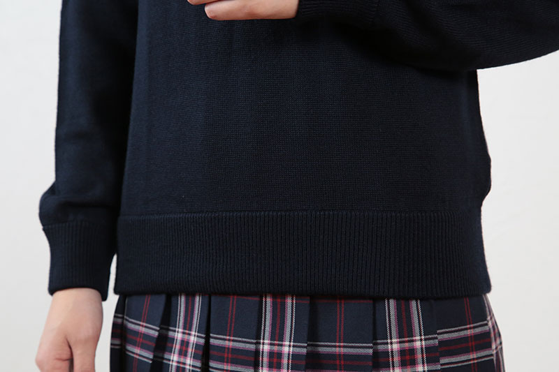 スクールセーター ウール混 女子 ニット セーター スクール S〜4L (スクールニット 男子 レディース 学生 制服 中学生 高校生) (送料無料) (取寄せ)