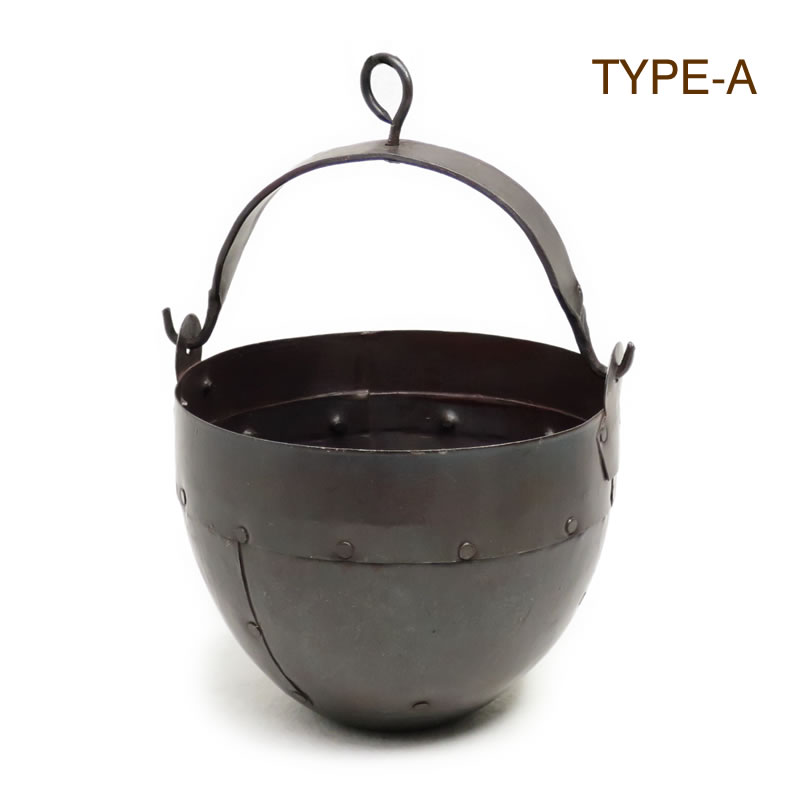 アイアンハンギングポット,ハンギングバケット,鉄の釣瓶