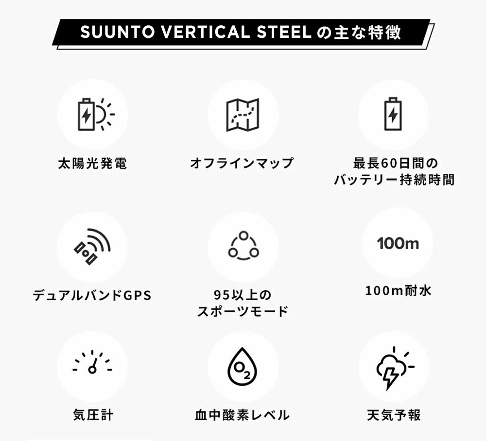 SUUNTO 【公式ストア】SUUNTO VERTICAL SS SOLAR スント