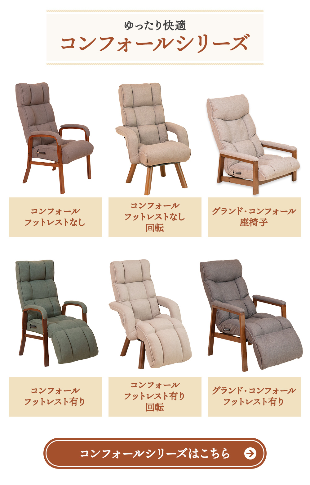 コンフォールシリーズはこちら